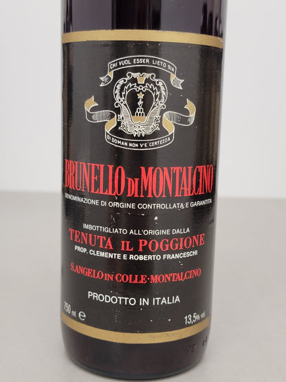 Brunello Di Montalcino IL Poggione 1984 bott.75 cl 13.5%