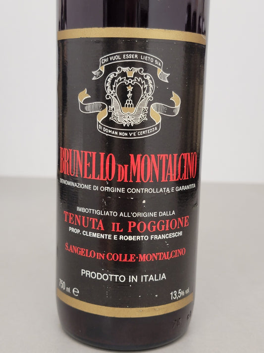 Brunello Di Montalcino IL Poggione 1984 bott.75 cl 13.5%