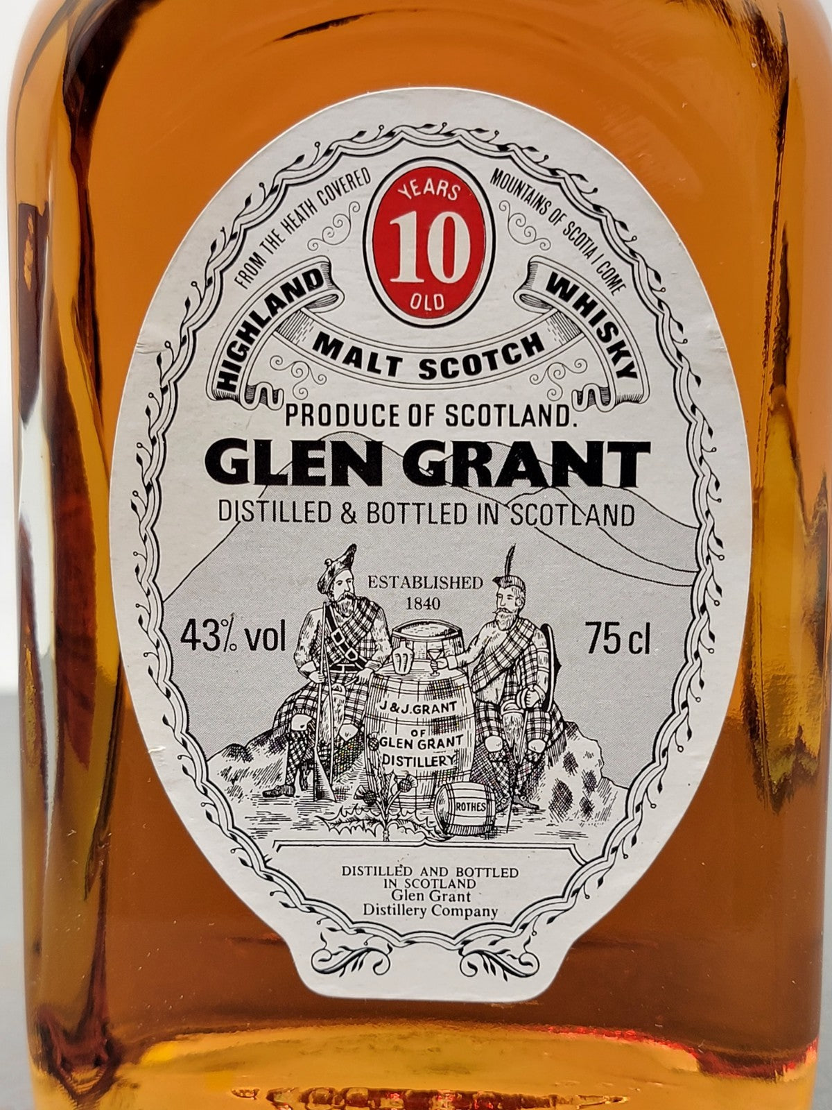 Whisky Glen Grant 10 years Pure Malt Scotch Whisky 1980s bott.75 cl 43%
