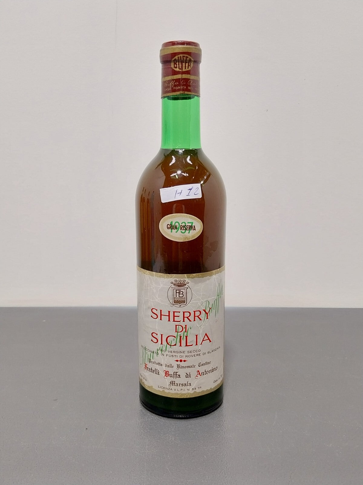 Sherry Di Sicilia Gran Reser 1937 Fratelli Buffa Di Antonio Marsala bott.0.72 cl