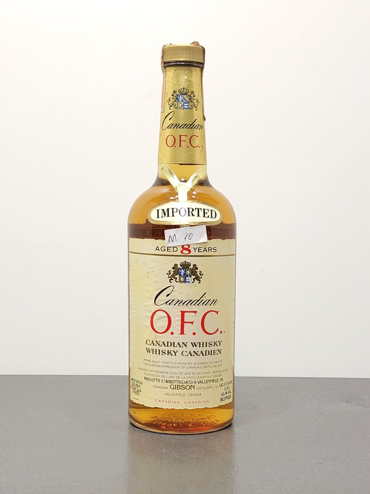 Whisky Canadian O.F.C 8 year 1981 Gibson 86 proof bott.75 cl 43.4%
