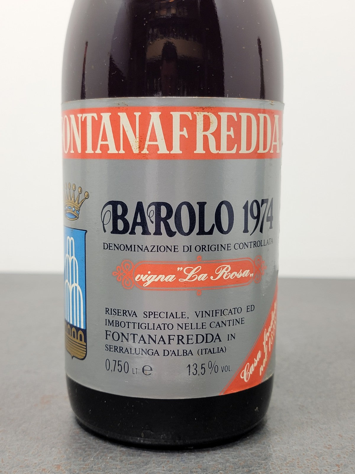 Barolo Fontanafredda 1974 Riserva Speciale Vigna La Rosa bott.75 cl 13.5%