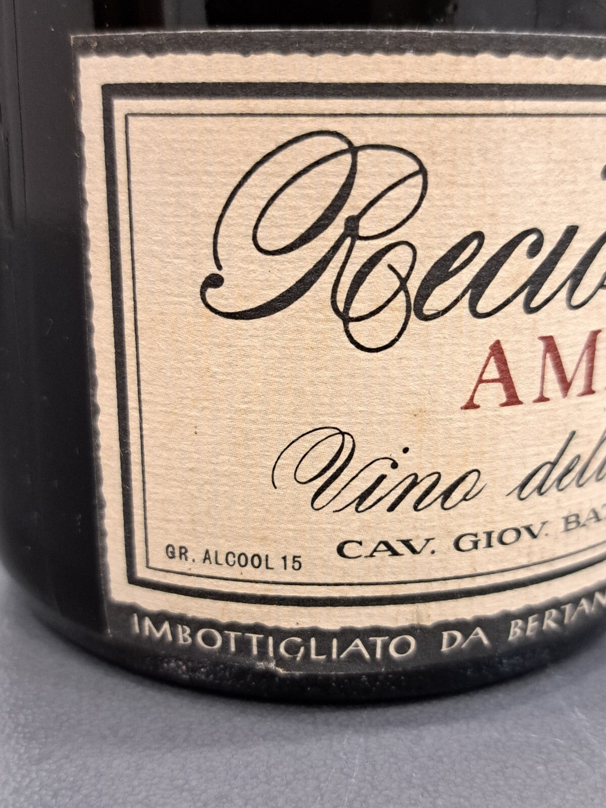 Amarone Bertani 1959 Recioto della Valpolicella Classico bott. 72 cl 15 %