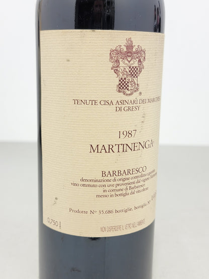 Barbaresco Martinenga 1987 Marchesi di Gresy bott. 75 cl 13%