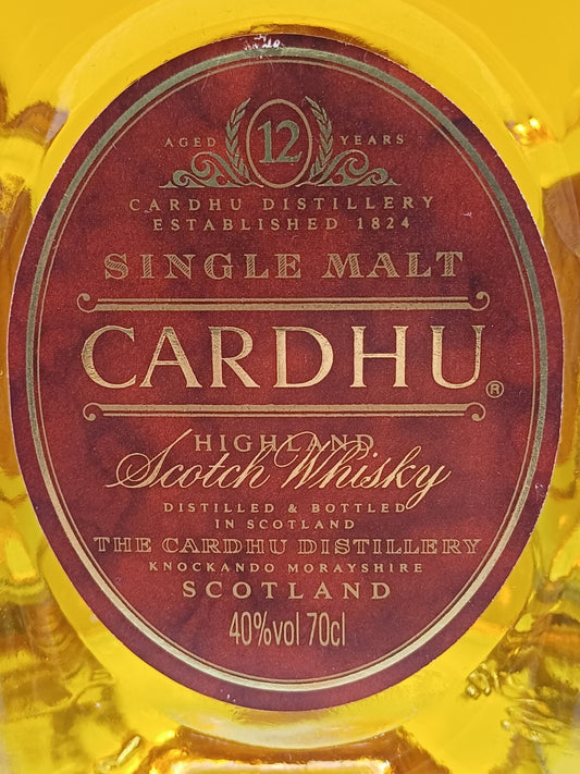 Whisky Cardhu 12 years 1990s Highland Single Malt Scotch Whisky bott.70 cl 40%