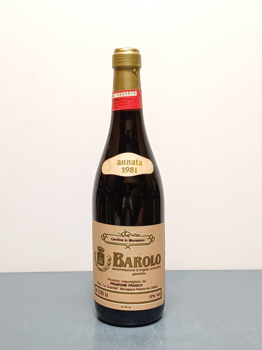 Barolo Priarone Franco 1981 Morsasco bott.75 cl 13%