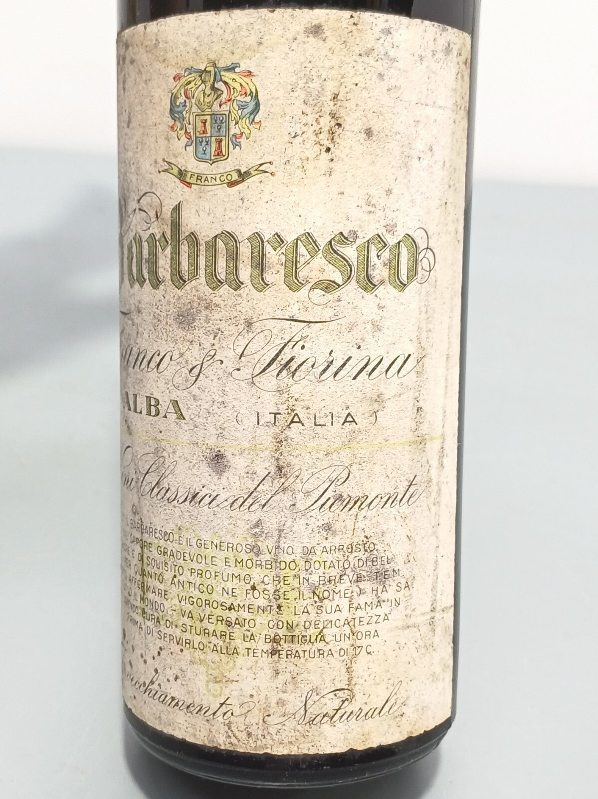 Barbaresco Franco Fiorina 1952  bott...72 cl 13%