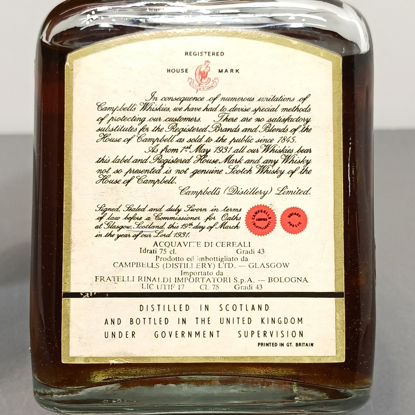 Aberlour Glenlivet 8 Years Old Single Malt Scotch Whisky 1970s bott. 75 cl 43%