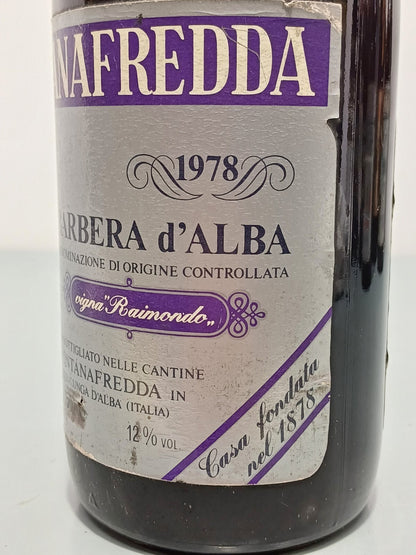 Barbera Fontanafredda 1978 Vigna Raimondo bott. 75 cl