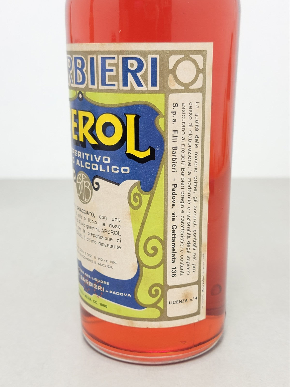 Aperol Barbieri 1970s Aperitivo Alcolico bott. 1 L 11%
