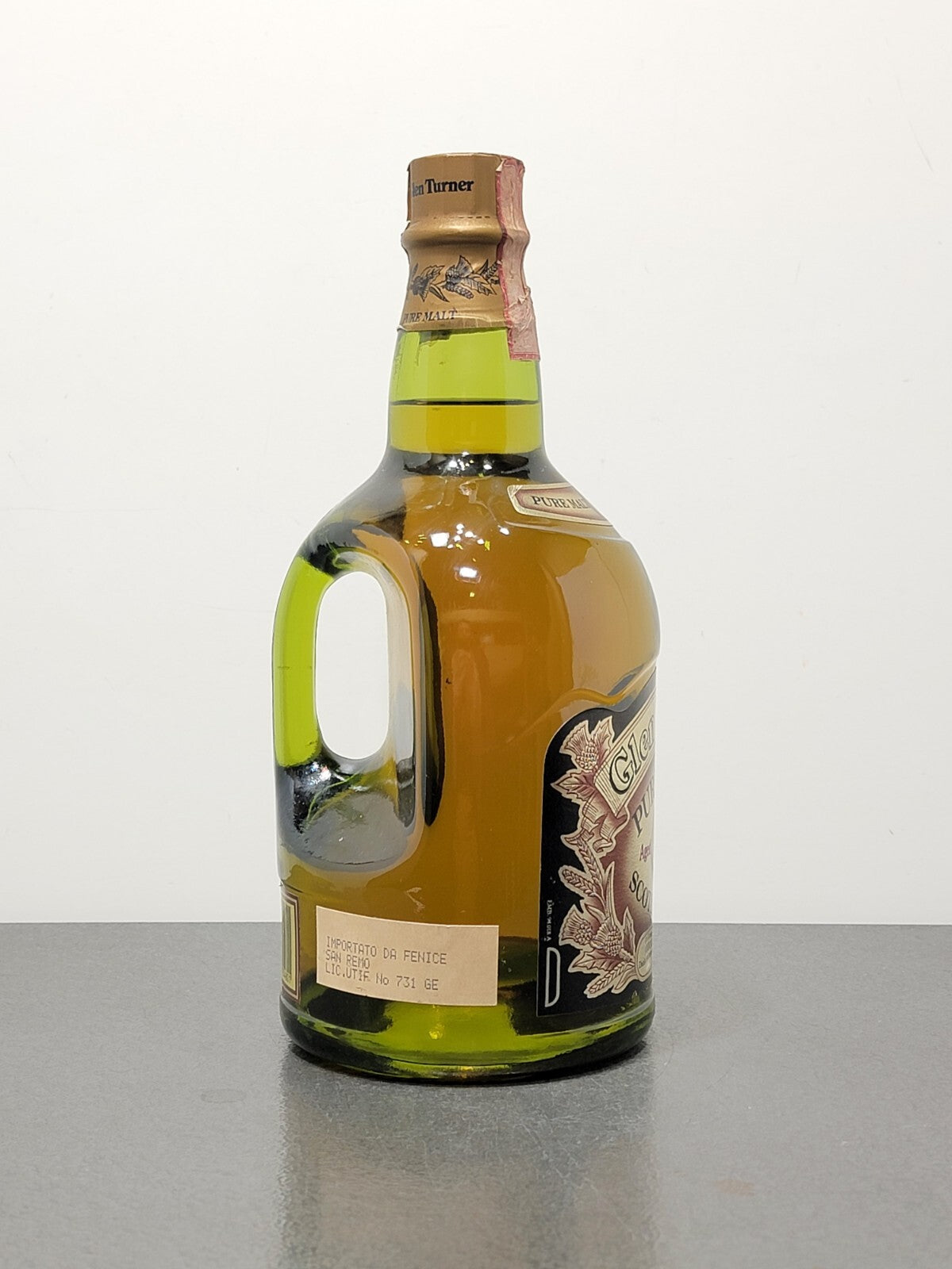 Whisky Glen Turner 12 years Pure Malt Scotch Whisky anni 80 bott.100 cl