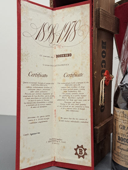 Grappa Bocchino 1979 - 80th Anniversary Cantina Privata bott. 70 cl