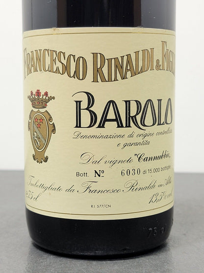 Barolo Francesco Rinaldi 1983 Vigneto Cannubbio bott.75 cl 13.5%
