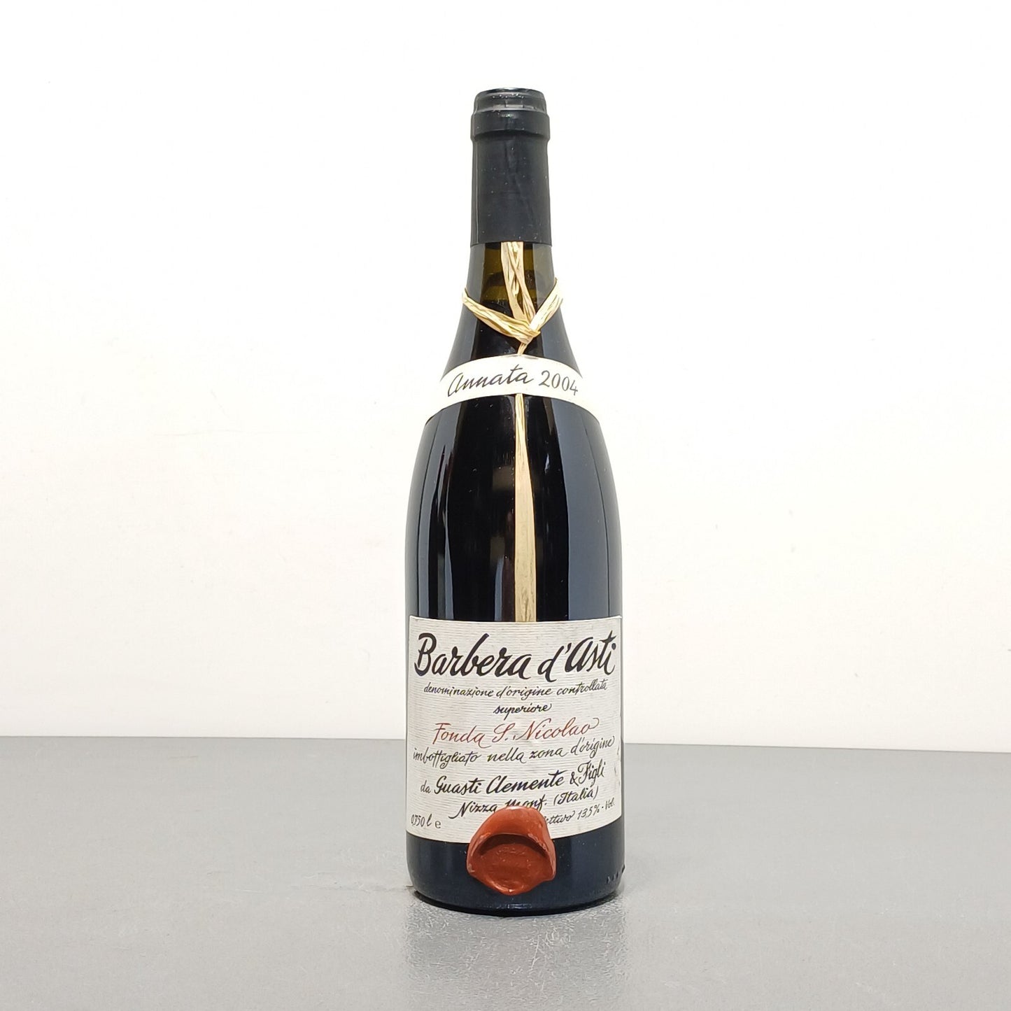 Barbera Guasti Clemente 2004 Fonda S.Nicolao Nizza Monferrato bott. 75 cl 13.5 %