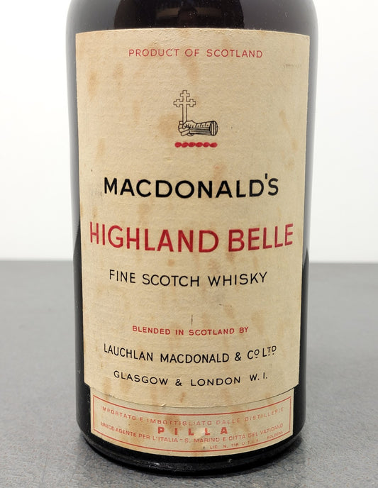 Whisky Highland Belle Macdonlad's 1950's Fine Scotch Whisky bott.75 cl 43%