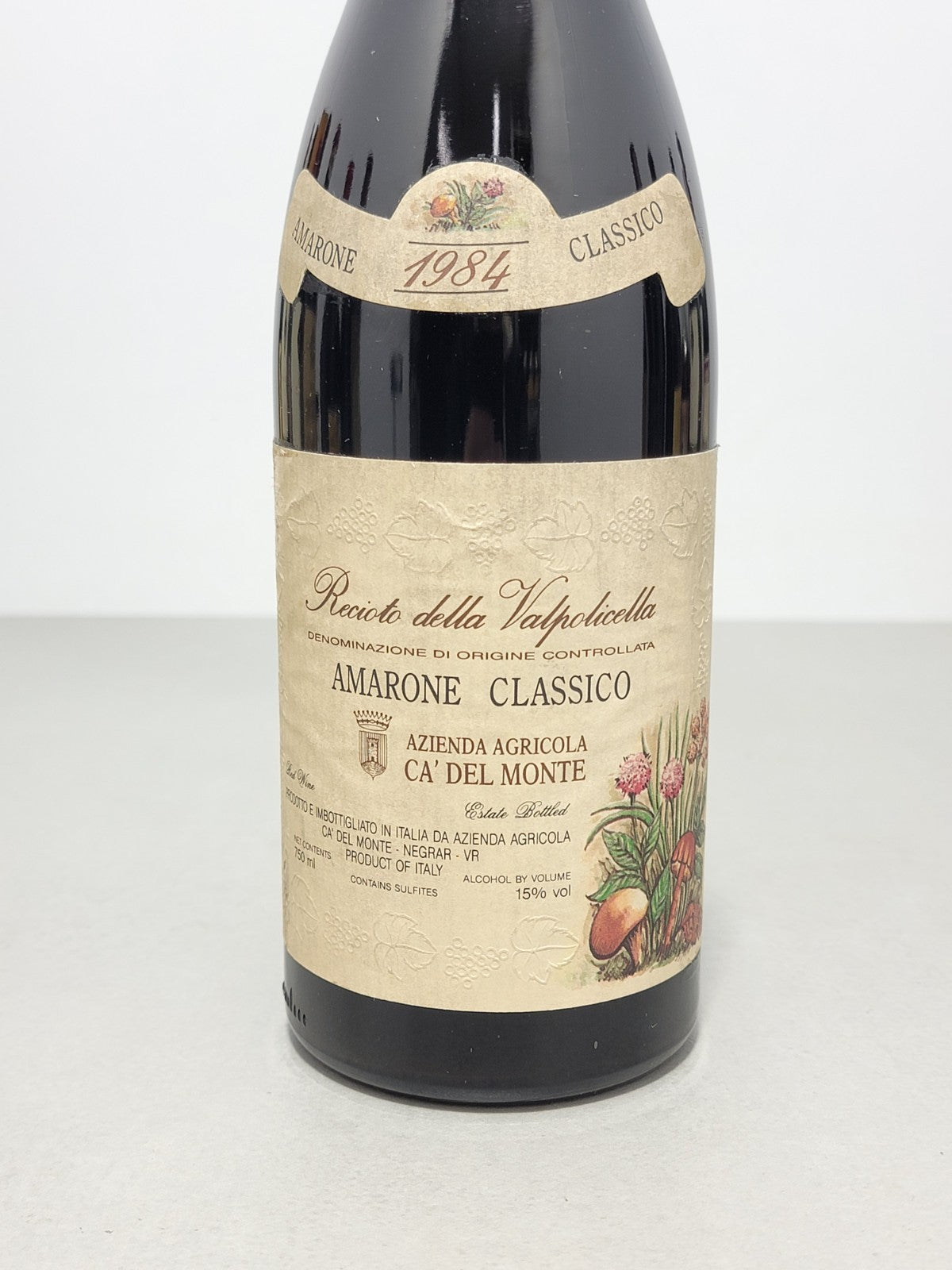 Amarone Ca' Del Monte 1984 Recioto Della Valpolicella Classico Negrar  75 cl 15%