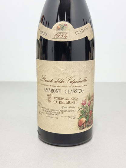 Amarone Ca' Del Monte 1984 Recioto Della Valpolicella Classico Negrar  75 cl 15%