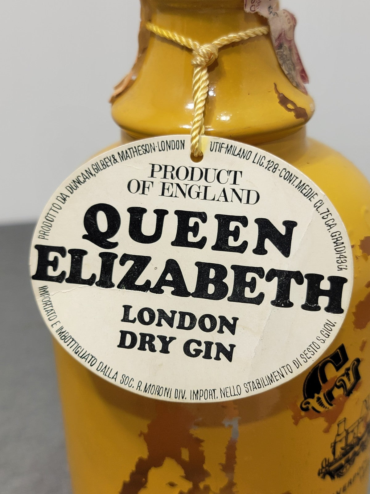Gin Queen Elizabeth 1970s Duncan Gilbey & Matheson London Dry Gin bott.75 cl 40%