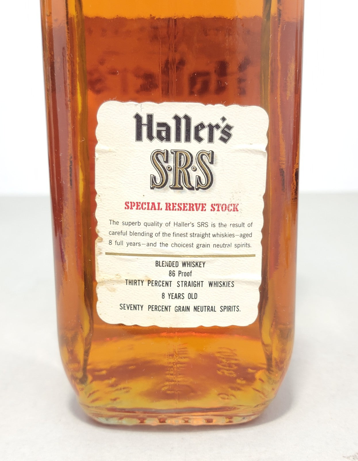 Whisky Haller’s SRS 1974 Special Stock Reserve 86 Proof bott. 1,75 litri 43%