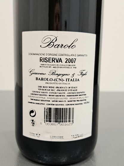 Barolo Riserva 2007 Giacomo Borgogno & Figli bott.75 cl
