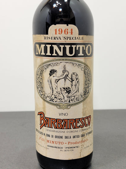 Barbaresco Fratelli Minuto 1964 Riserva Speciale bott. 72 cl 13% Tappo Rosso