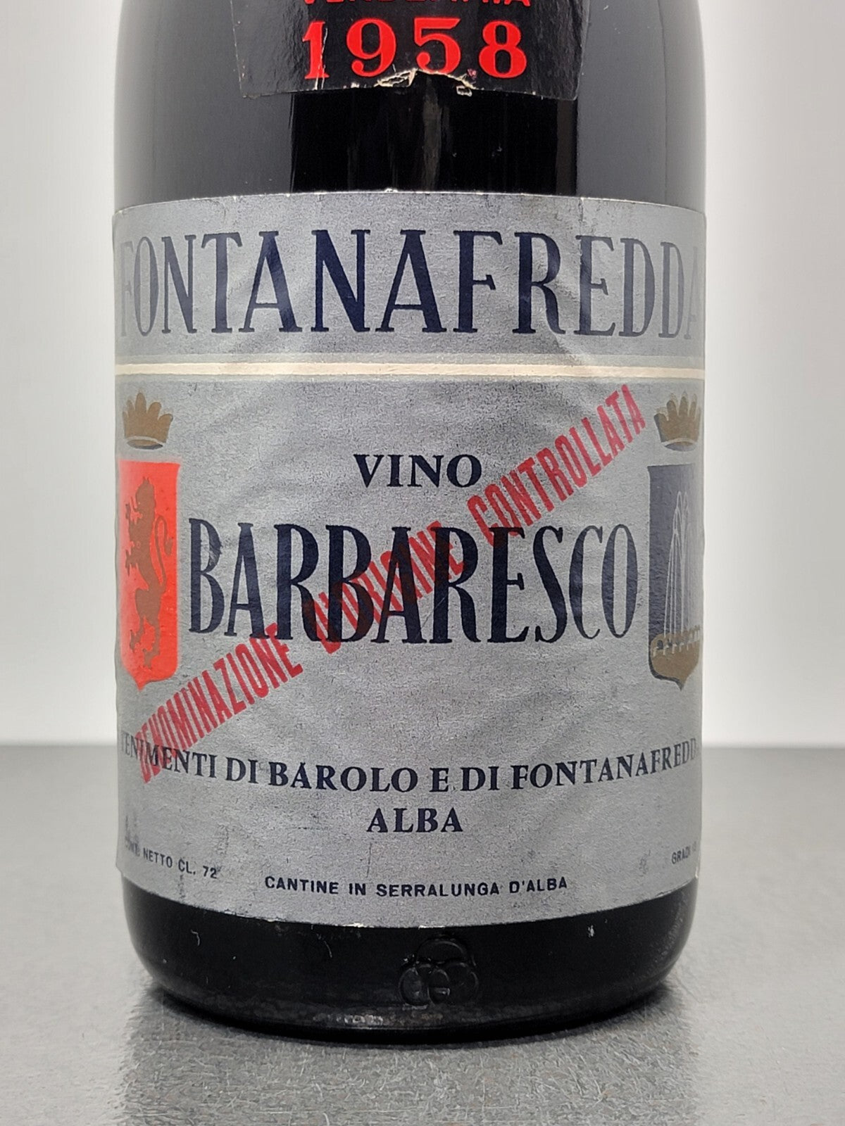 Barbaresco Fontanafredda 1958 Serralunga D'alba bott. 72 cl 13%