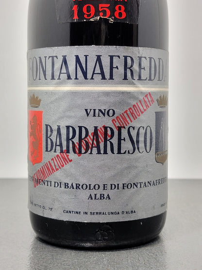 Barbaresco Fontanafredda 1958 Serralunga D'alba bott. 72 cl 13%