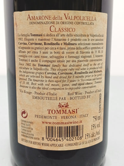 Amarone Tommasi 2005 Valpolicella Classico bott. 75 cl 15%
