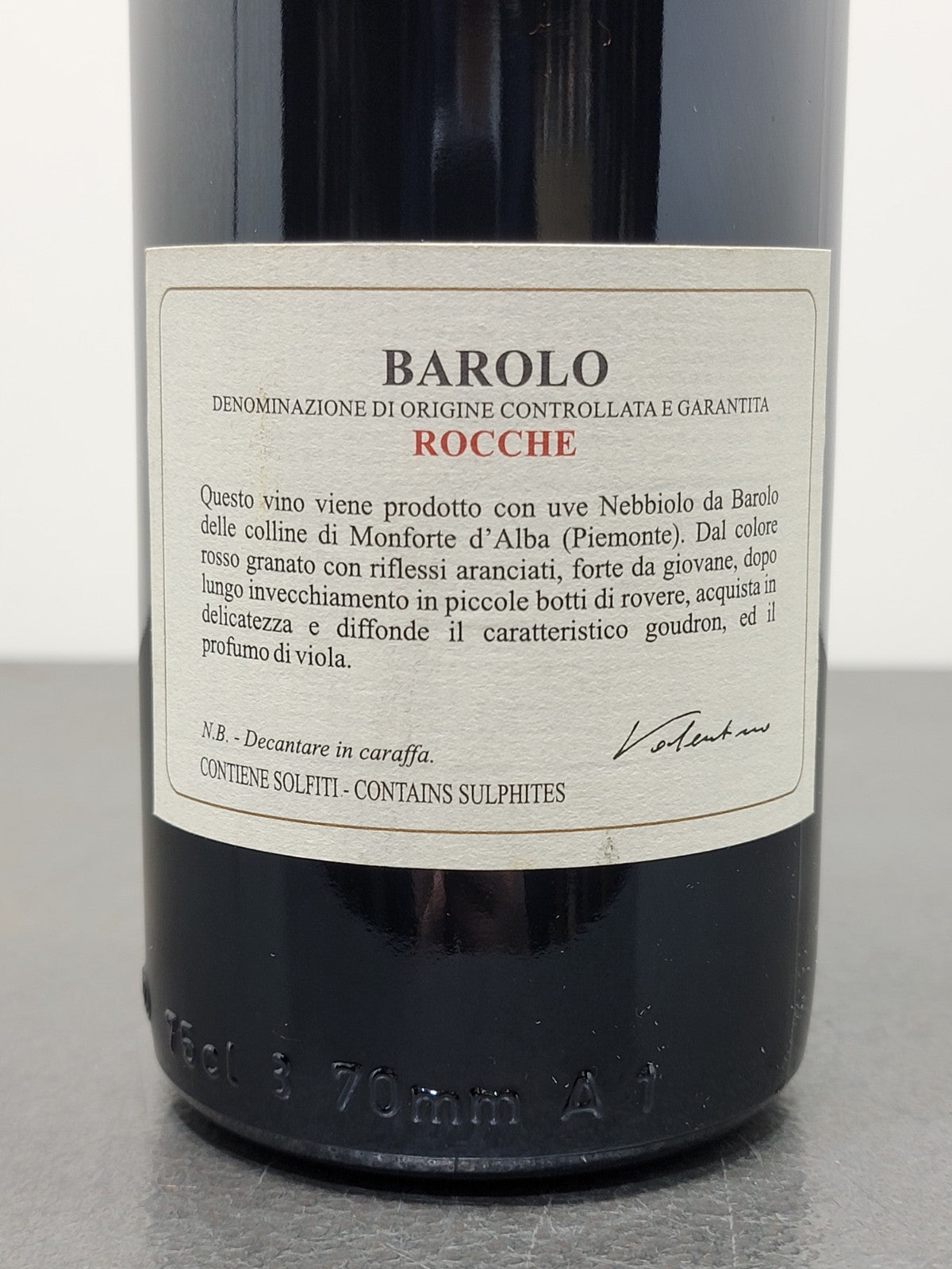 Barolo Rocche Dei Manzoni 2003 Valentino Monforte D'alba bott.75 cl 14%