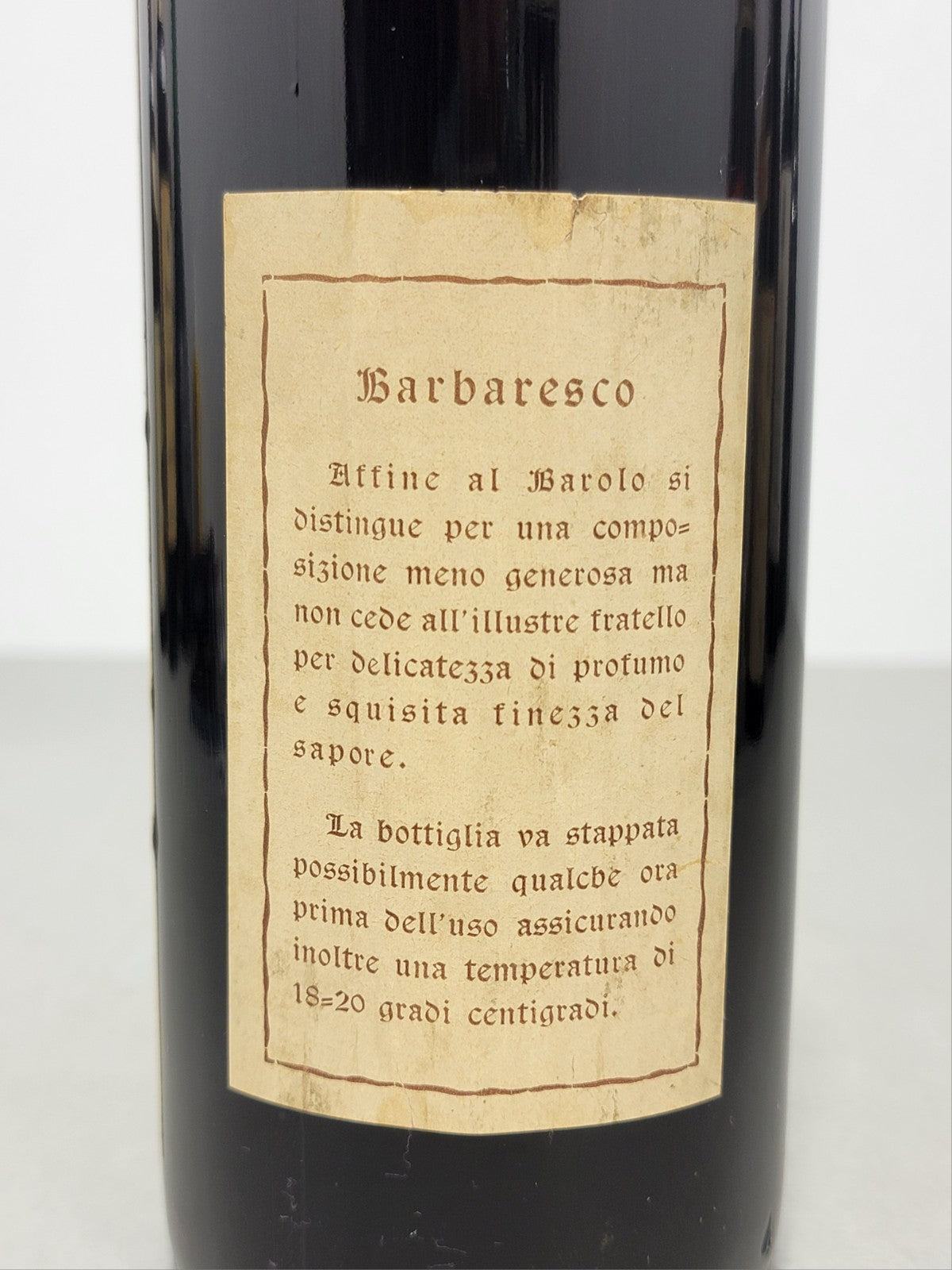 Barbaresco Coperativa fra Produttori 1962 Castiglione Falletto bott..72 cl 13%