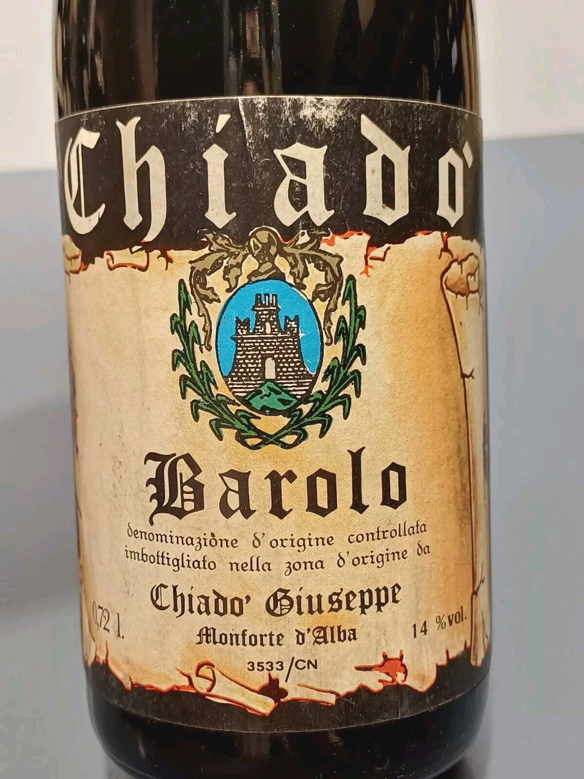Barolo 1973 Chiado Giuseppe Monforte D'alba bott.72 cl