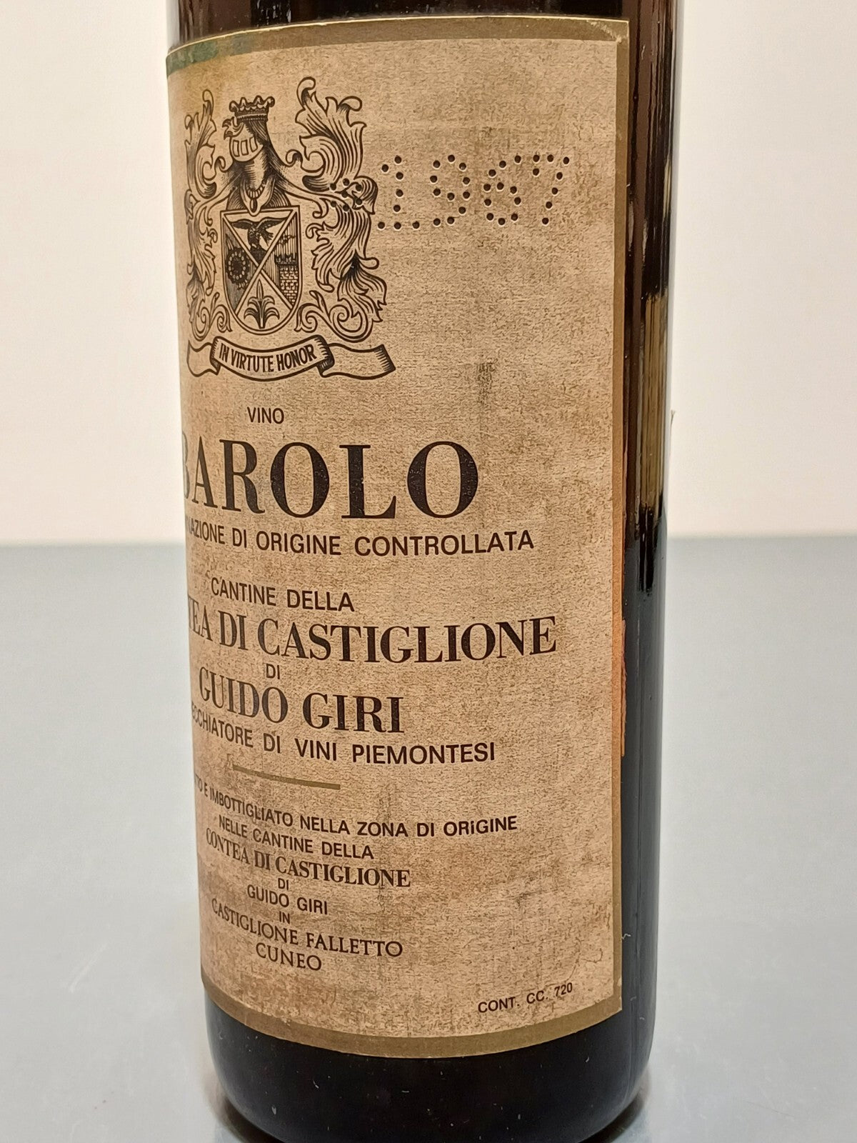Barolo Guido Giri 1967 Castiglione Falletto bott.72 cl 13.8%