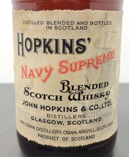 Whisky Hopkins Navy Supreme 12 years 1970s Blended Scotch Whisky bott. 75 cl 43%