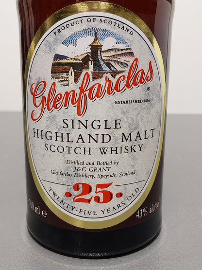 Whisky Glenfarclas 25 Years Old Single Highland Malt anni 90 bott.75 cl