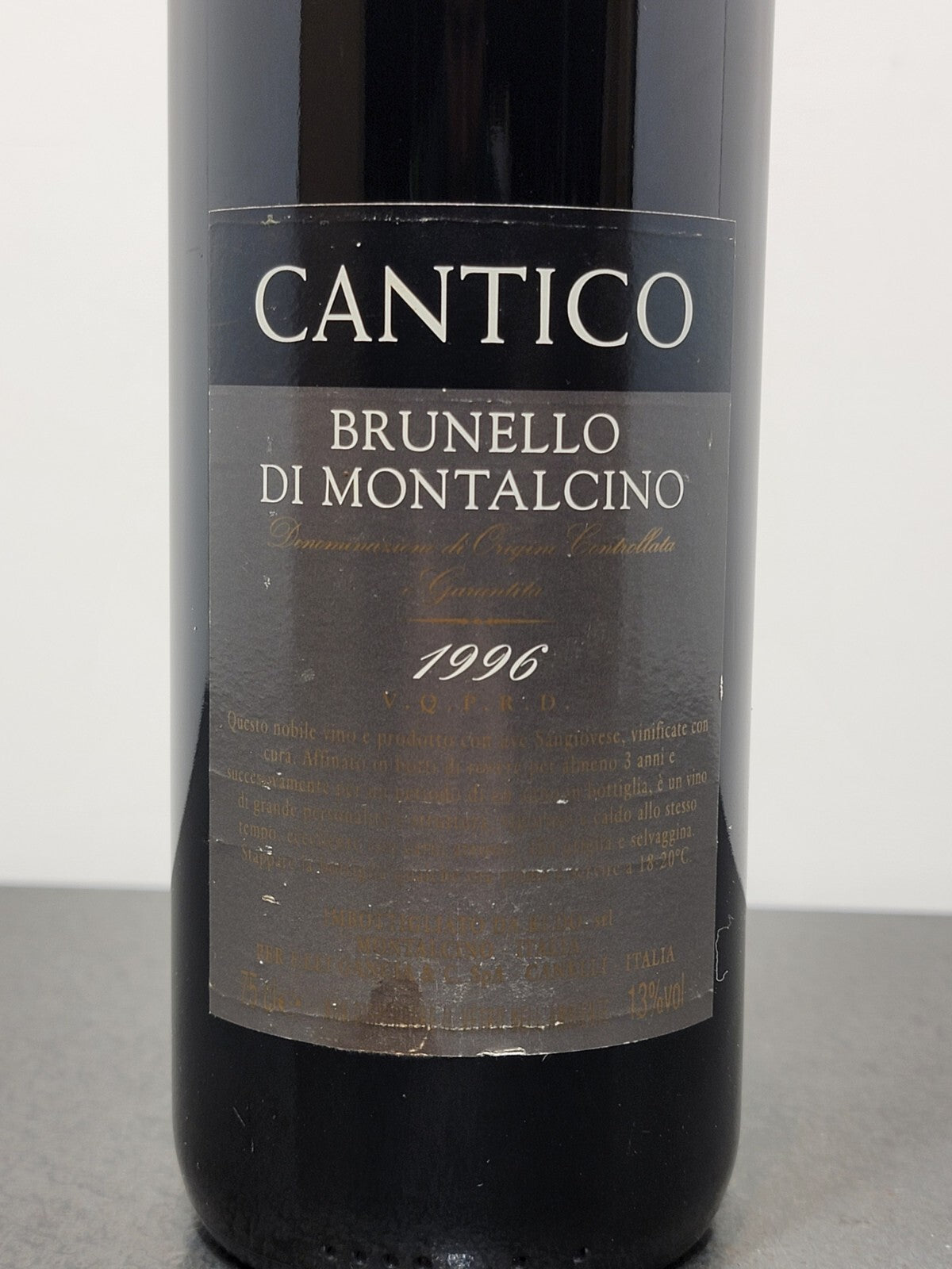 Cantico Fratelli Gancia 1996 Brunello Di Montalcino bott.75 cl 13%