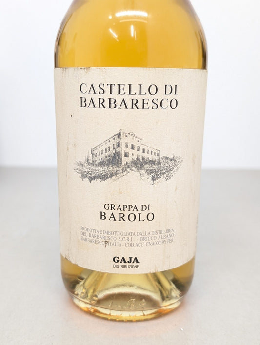 Gaja Grappa di Barolo, Castello Di Barbaresco. 1990/2000 Cl 70, 42%