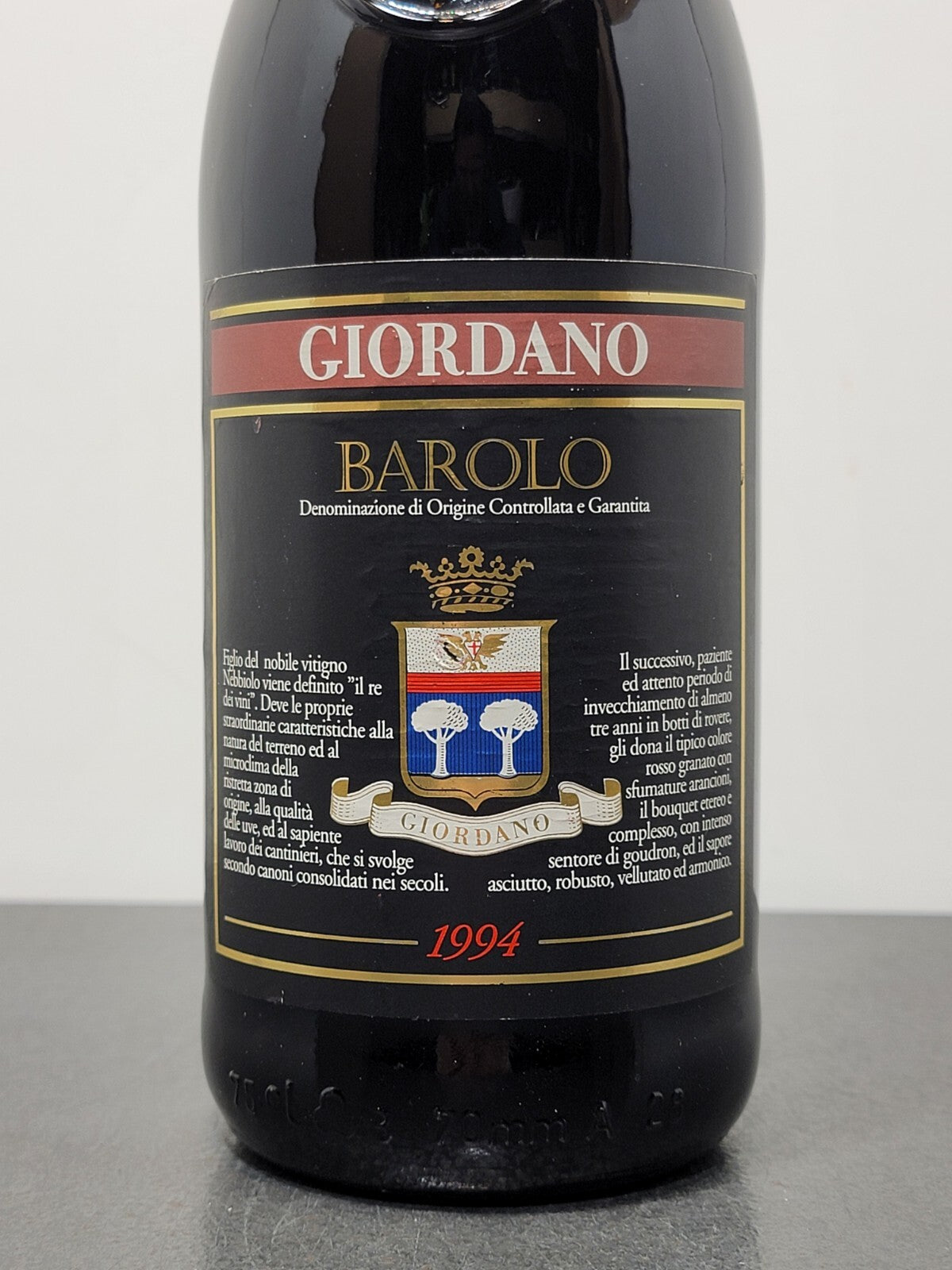 Barolo Giordano 1994 bott.75 cl 13%