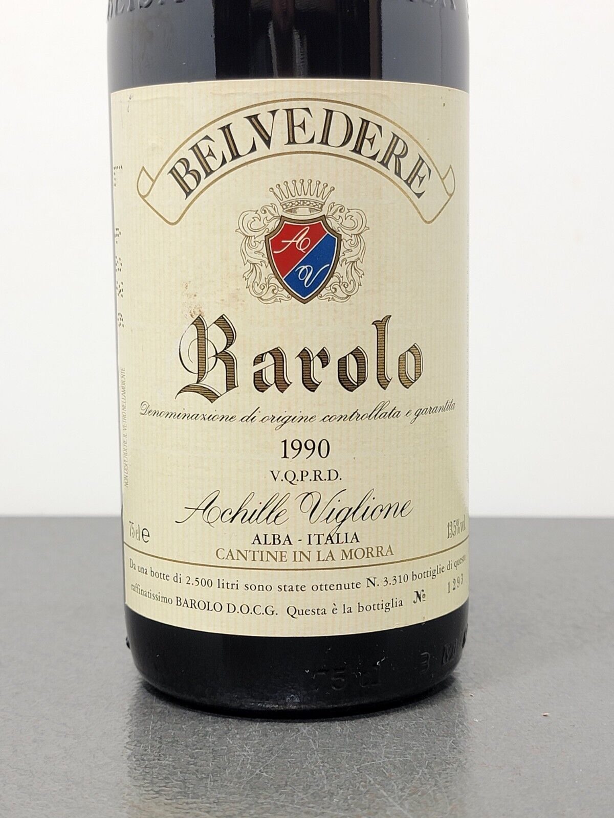 Barolo Belvedere Achille Viglione 1990 La Morra bott.75 cl 13.5%