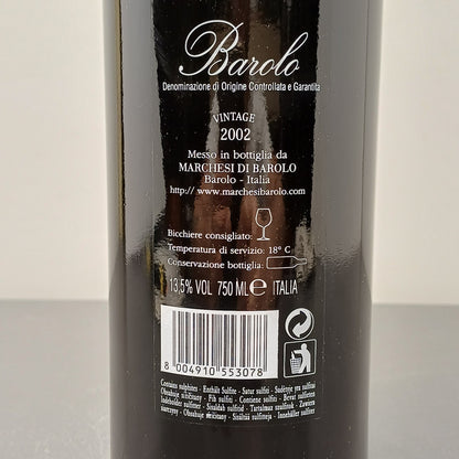 Barolo 2002 Marchesi Di Barolo Gia Opera Pia bott.75 cl