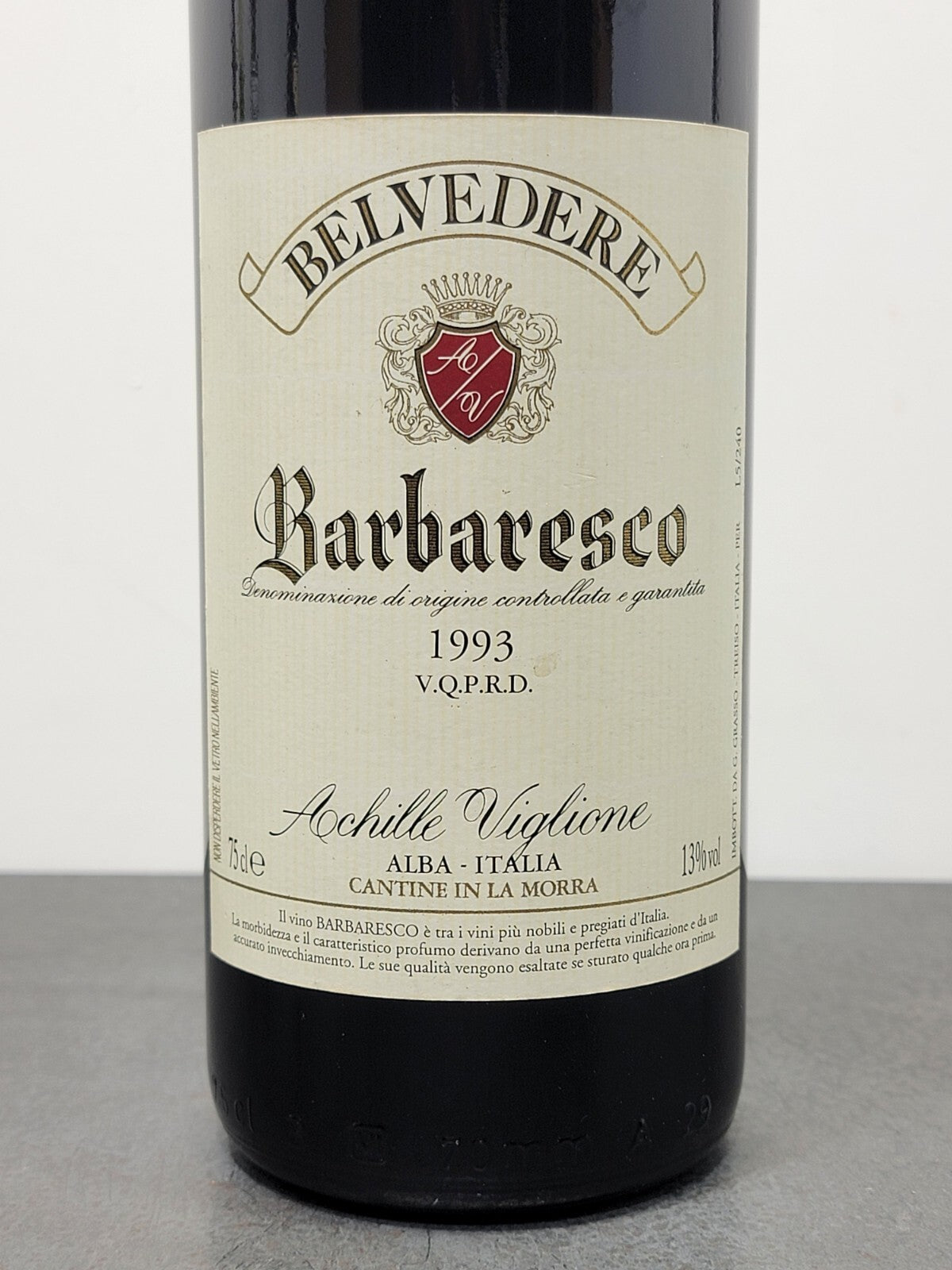 Barbaresco Achille Viglione 1993 Belvedere bott...75 cl 13.5%