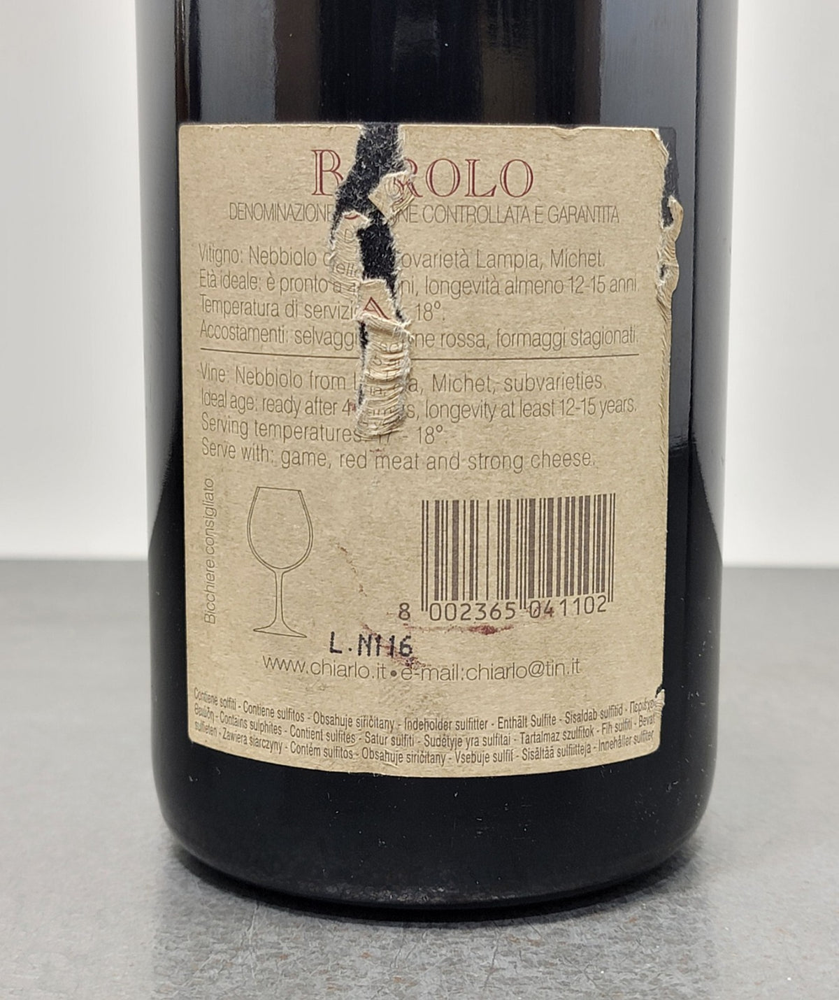 Barolo Michele Chiarlo Tortoniano 2003 bott.75 cl 13.5%