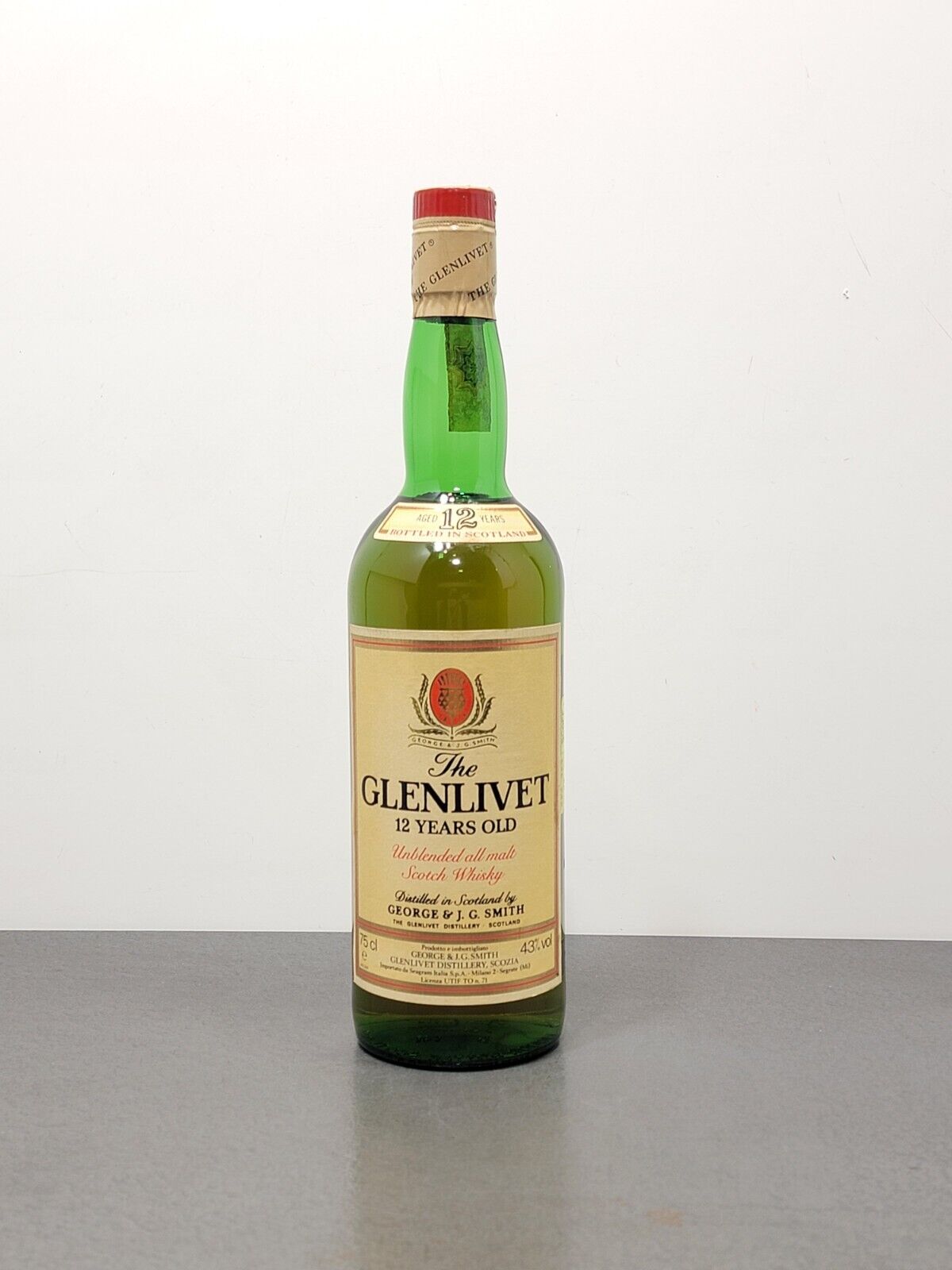 Glenlivet 12 years 1980s Whisky Pure Single Malt George J.G Smith bott.75 cl 43%