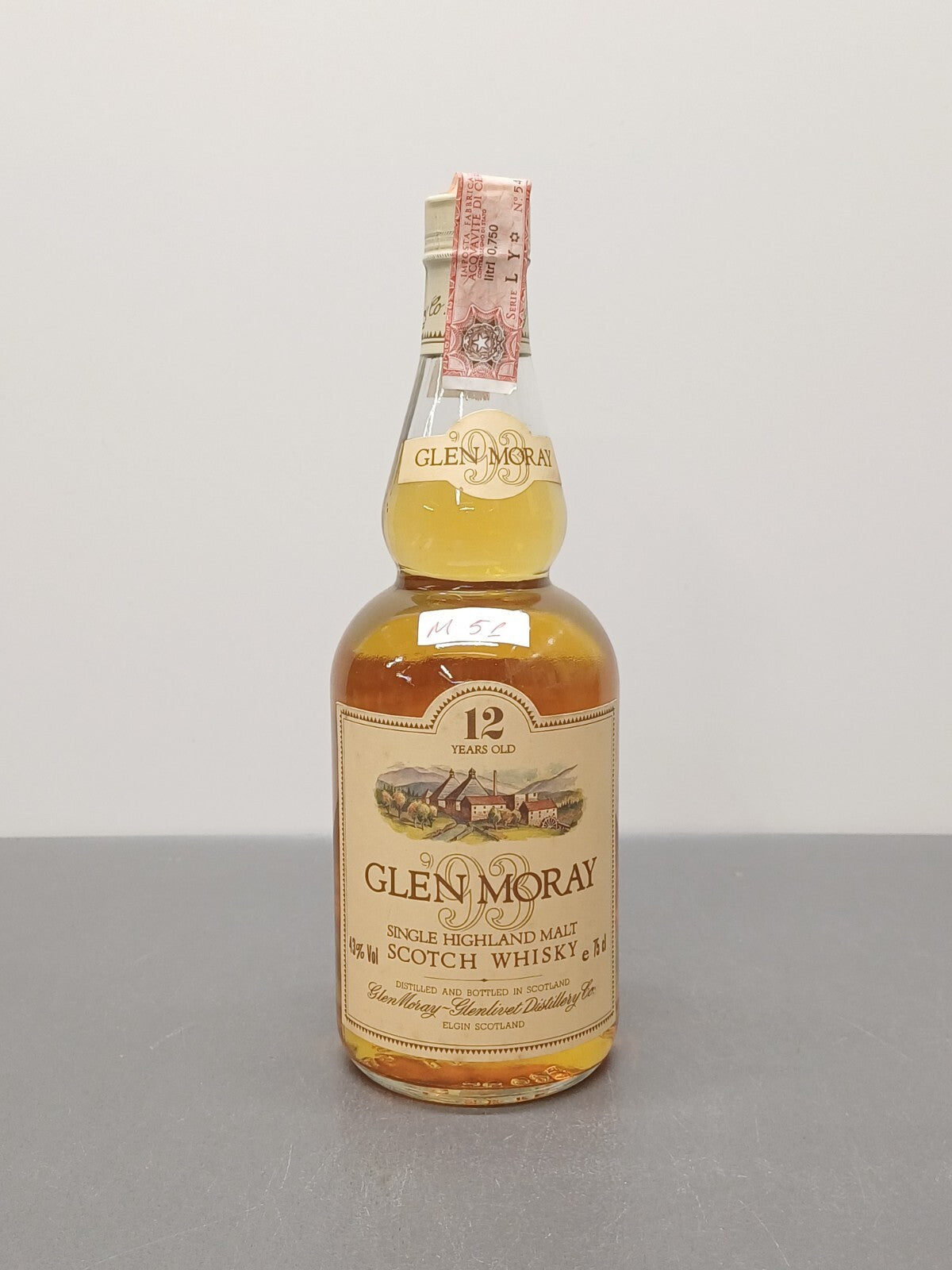 Whisky Glen Moray 12 years 1980s Single Highland Malt Scotch Glenlivet 75 cl 43%