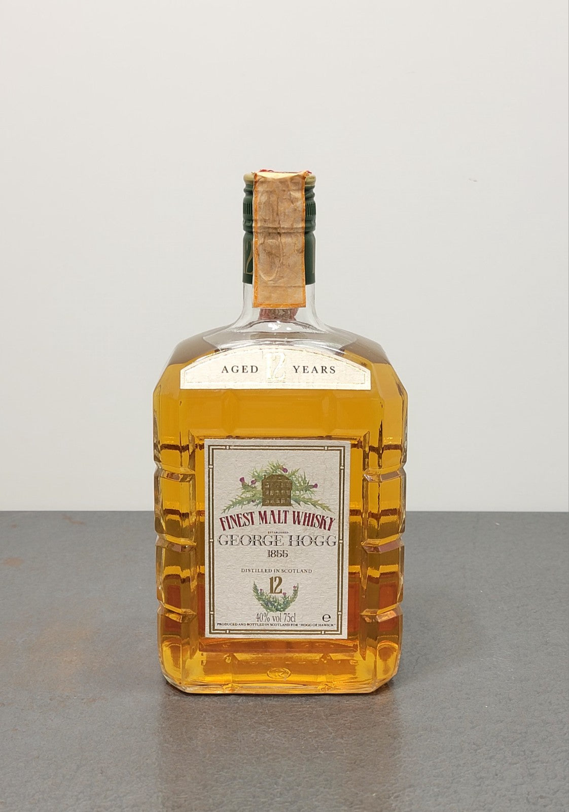 Whisky George Hogg 12 Years Old 1980s Finest Malt Scotch Whisky bott. 7540%