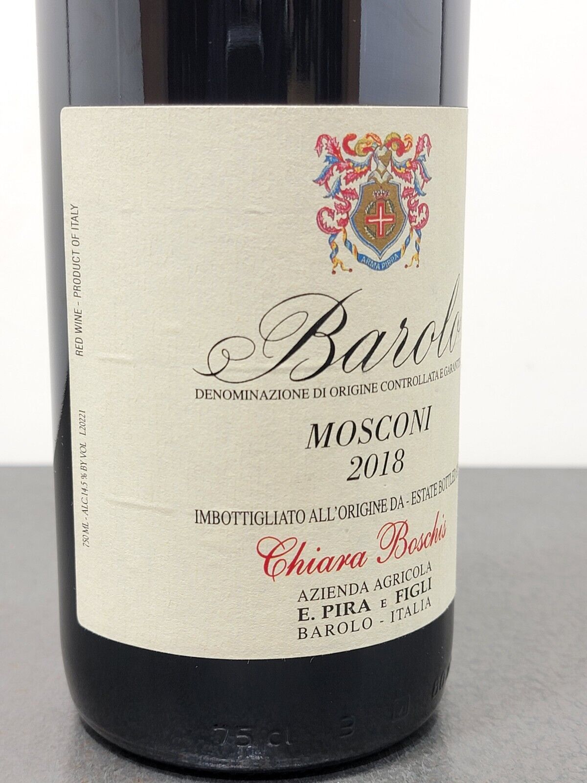 Barolo Mosconi Chiara Boschis 2018 Vino Biologico E.Pira & Figli 75 cl 14.5%
