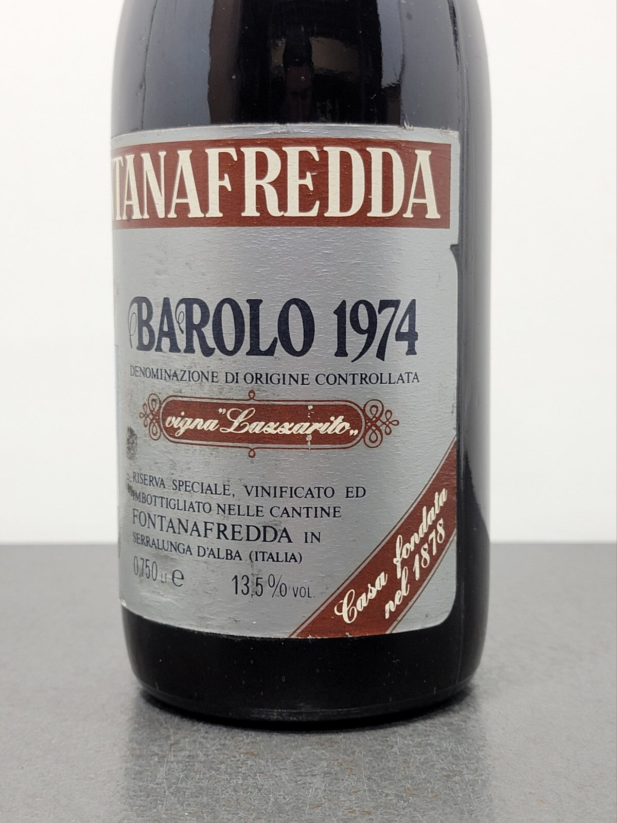 Barolo Fontanafredda Riserva Speciale 1974 Vigna Lazzarito bott.75 cl 13.5%