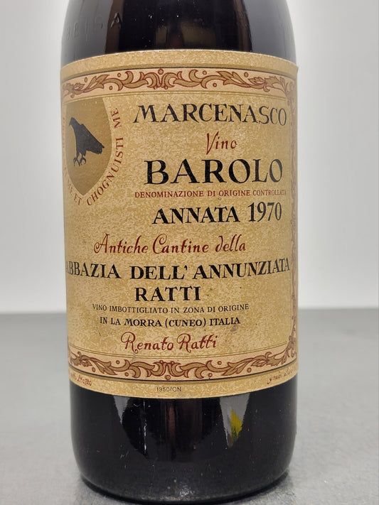 Barolo Renato Ratti 1970 Marcenasco Abbazia dell'Annunziata 72 cl 13.5%