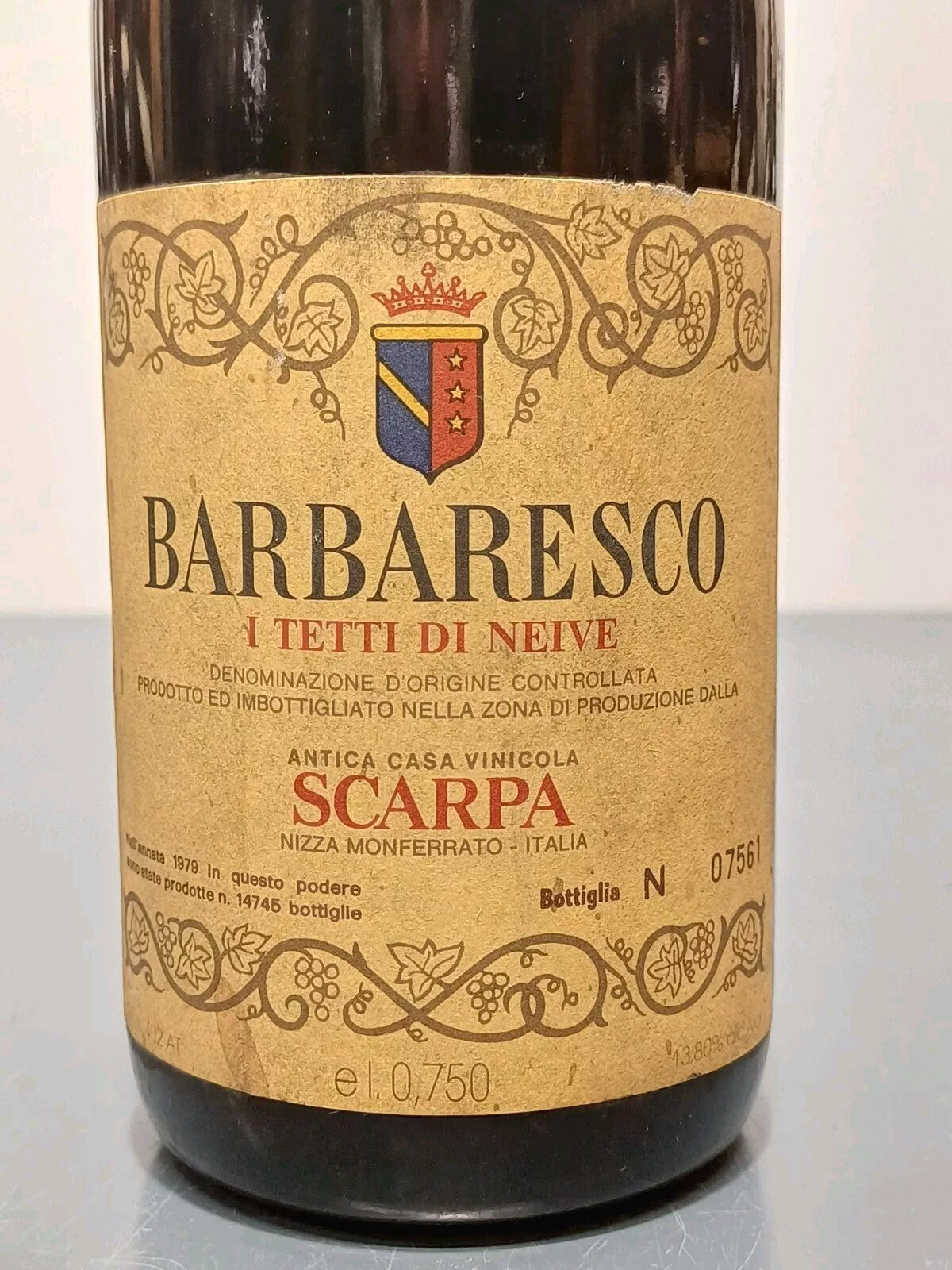 Barbaresco 1979 Scarpa I Tetti Di Neive bott. 75 cl