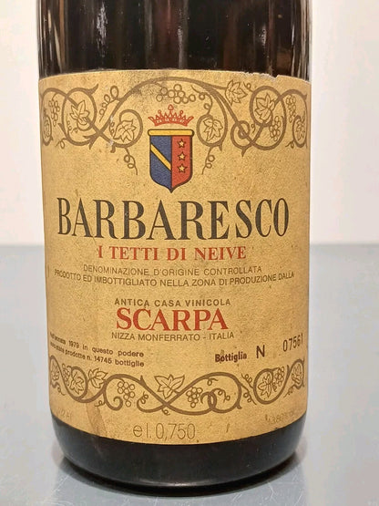 Barbaresco 1979 Scarpa I Tetti Di Neive bott. 75 cl