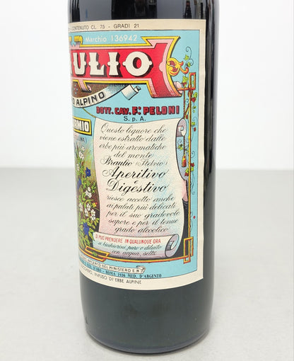 Amaro Alpino Braulio 1970s F. Peloni  Bormio Valtellina bott. 75 cl 21%